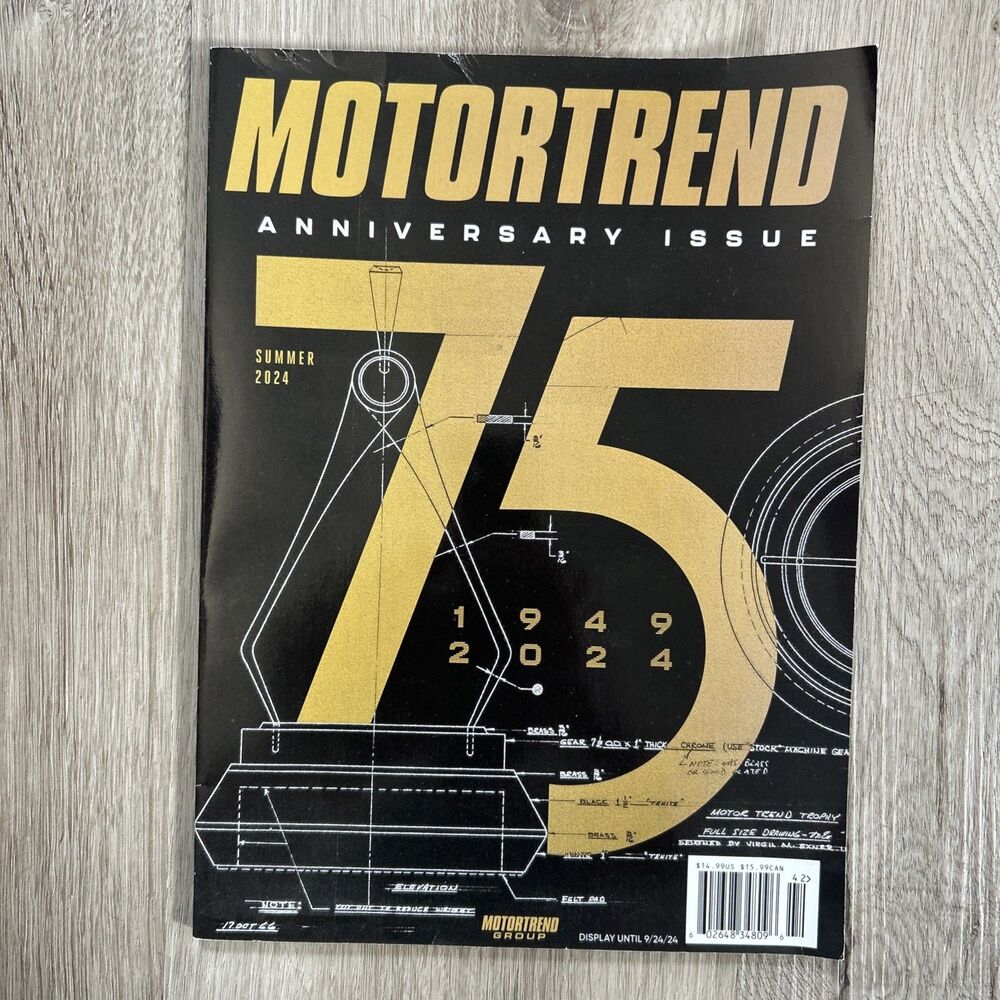 Motor Trend Magazine Summer 2024 Anniversary Issue 75 Years 1949-2024 Vol 76 # 4